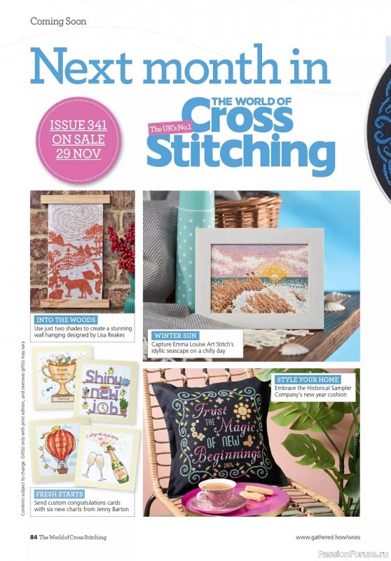 Коллекция вышивки в журнале «The World of Cross Stitching - Special 2023»