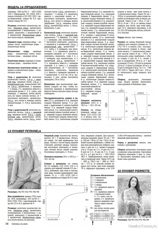 Вязаные модели в журнале «Verena №1 2025»