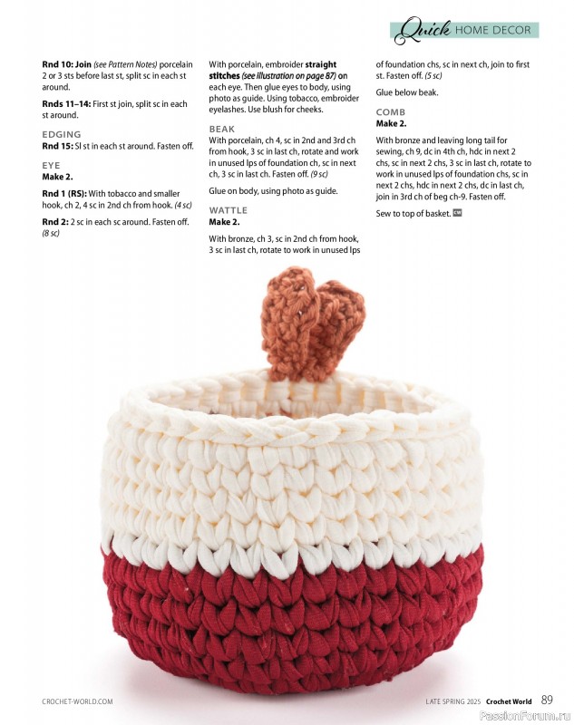 Вязаные проекты крючком в журнале «Crochet World - Late Spring 2025»