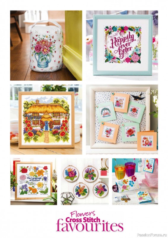 Коллекция вышивки в журнале «Cross Stitch Favourites - Flowers 2026»
