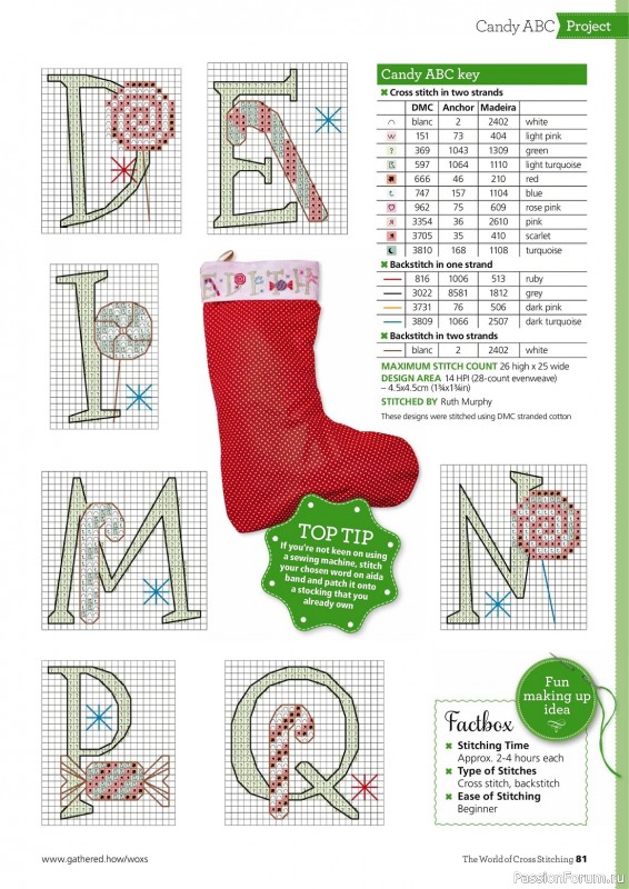 Коллекция вышивки в журнале «The World of Cross Stitching №338 2022»