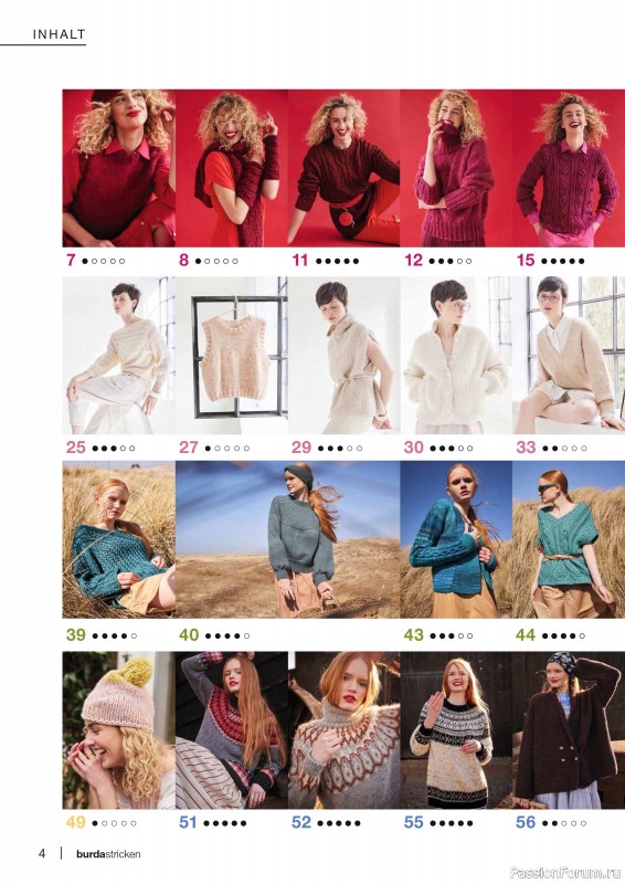 Вязаные модели в журнале «Burda Stricken №4 2023»