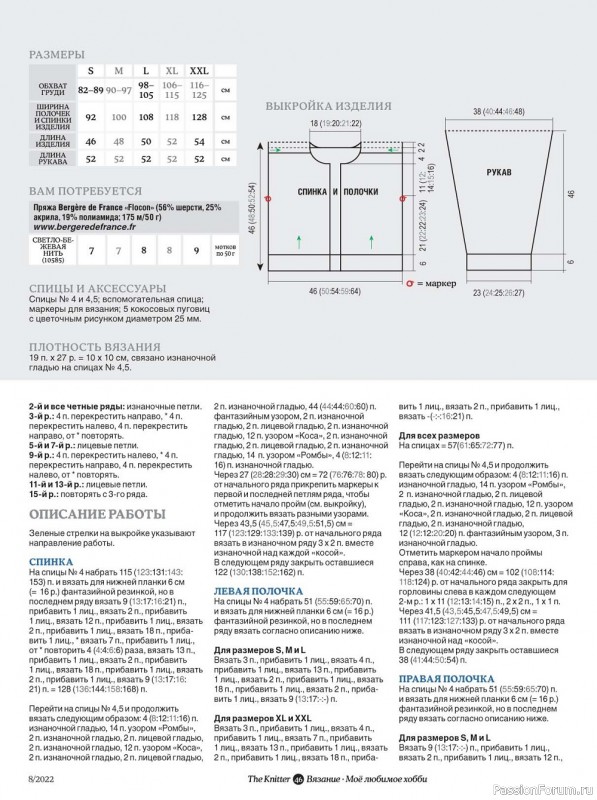 Вязаные модели в журнале «The Knitter №8 2022 Россия»