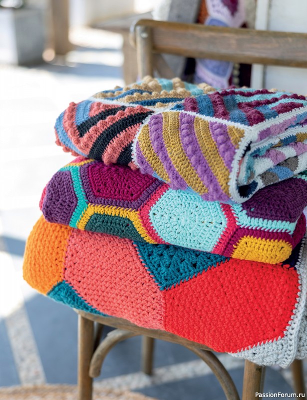Вязаные проекты в книге «Crochet Modular Blankets»