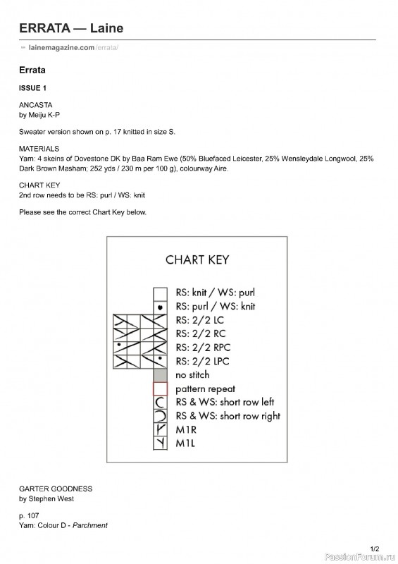 Вязаные проекты в журнале &laquo;Laine Magazine №1 2016 Autumn/Winter&raquo;.