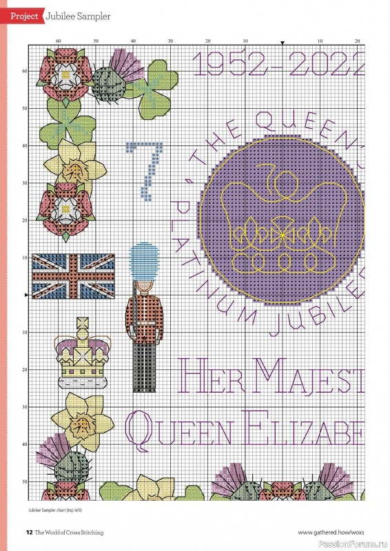 Коллекция вышивки в журнале «The World of Cross Stitching №320 2022»