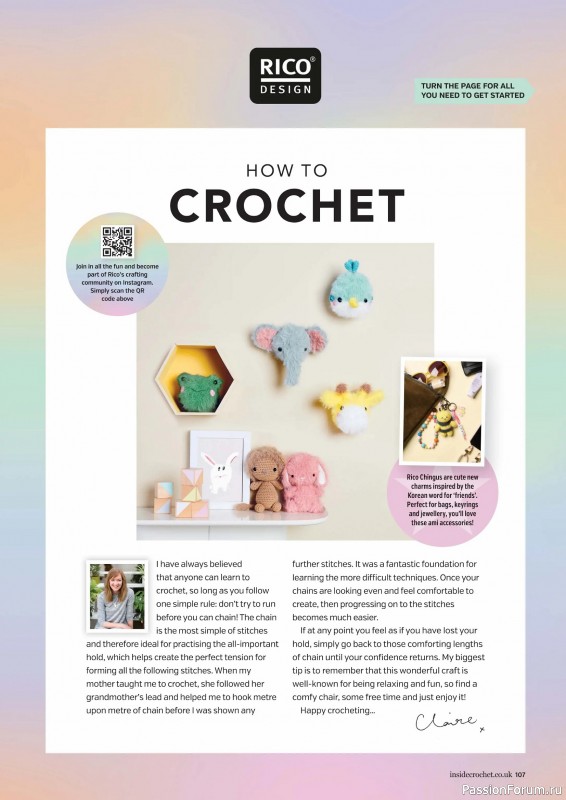 Вязаные проекты крючком в журнале &laquo;Inside Crochet №185 2025&raquo;