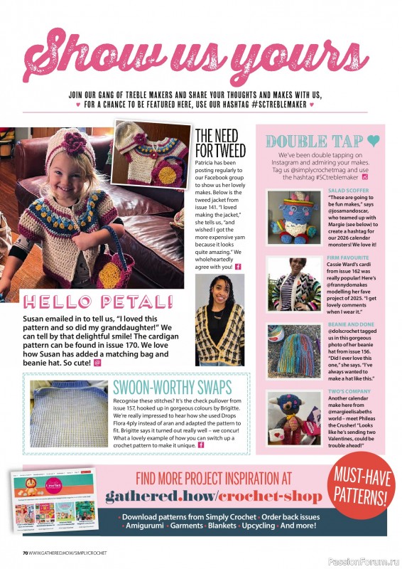 Вязаные проекты крючком в журнале &laquo;Simply Crochet №173 2026&raquo;
