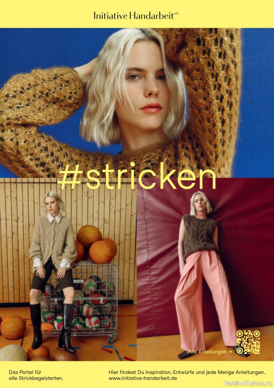 Вязаные проекты спицами в журнале «The Knitter №79 2025 Germany»