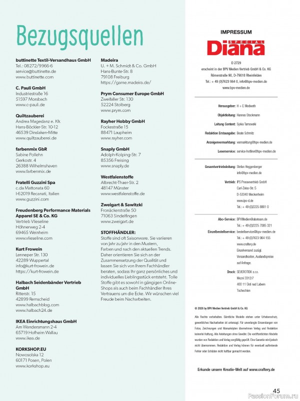 Коллекция проектов для рукодельниц в журнале «Diana Spezial D2729 2026»