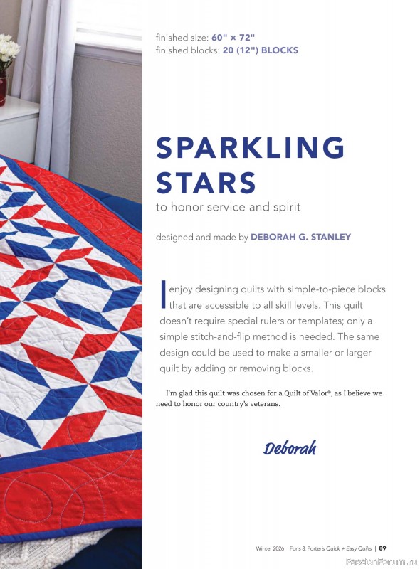 Коллекция проектов для рукодельниц в журнале &laquo;Quick+Easy Quilts - Winter 2026&raquo;