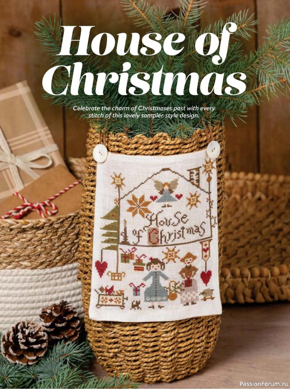 Коллекция вышивки в журнале «Just Cross Stitch - Christmas 2024»