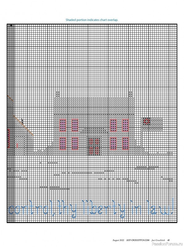 Коллекция вышивки в журнале «Just CrossStitch - August 2022»