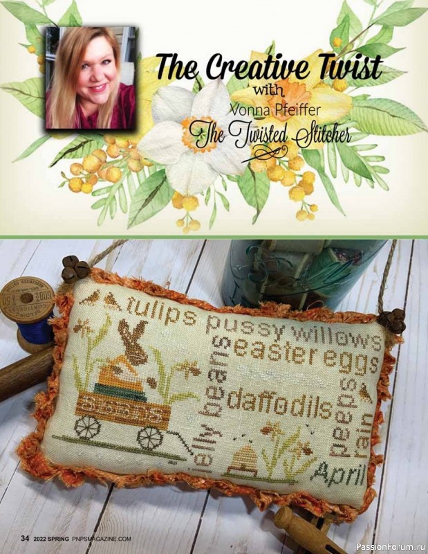 Новые техники рукоделия в журнале «Punch Needle & Primitive Stitcher-Spring 2022»