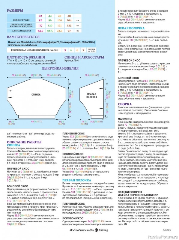 Вязаные модели в журнале «Knitting. Вязание №6 2025»