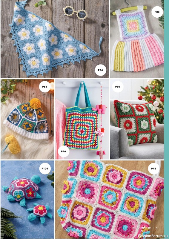 Вязаные проекты крючком в журнале «Crochet Granny Squares - 1st Edition 2025»