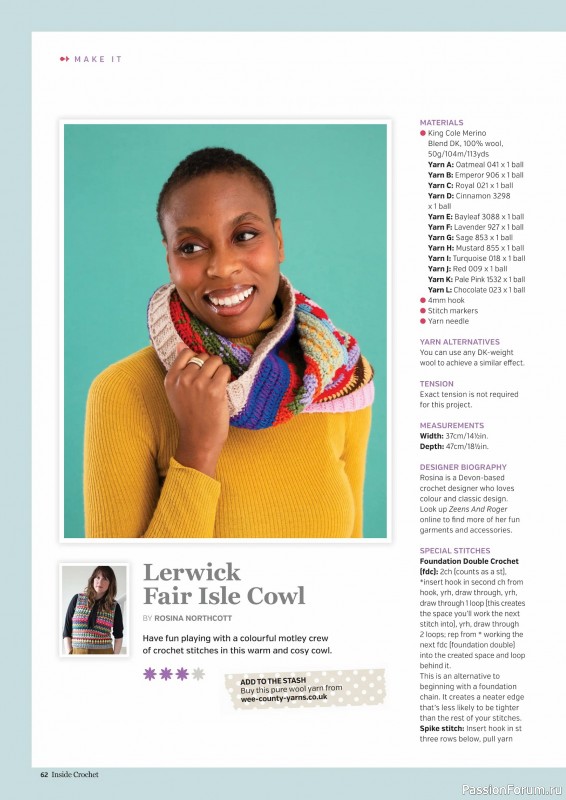 Вязаные проекты крючком в журнале &laquo;Inside Crochet №185 2025&raquo;