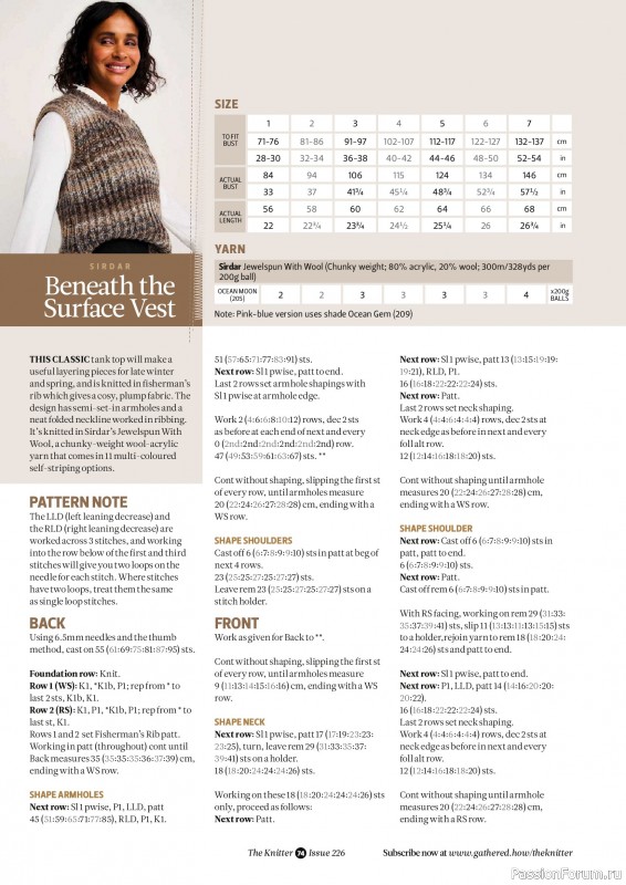 Вязаные проекты спицами в журнале &laquo;The Knitter №226 2026&raquo;