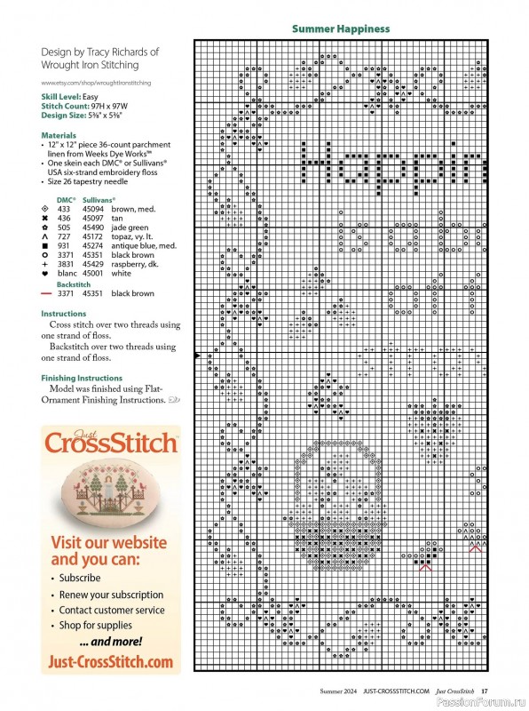 Коллекция вышивки в журнале «Just CrossStitch - Summer 2024»