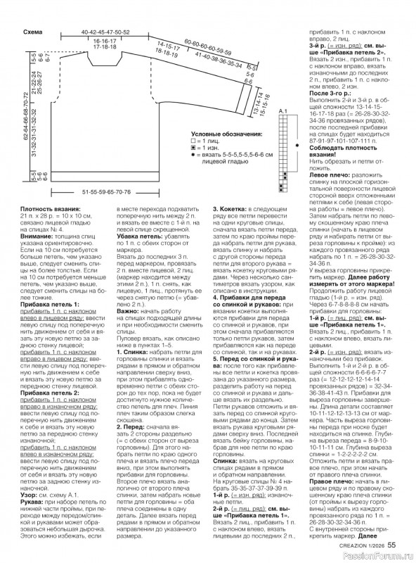 Вязаные модели в журнале «Creazion №1 2026»