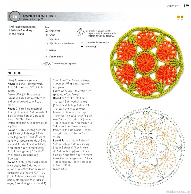 Вязаные проекты в книге «75 Crocheted Floral Blocks». Часть 2.