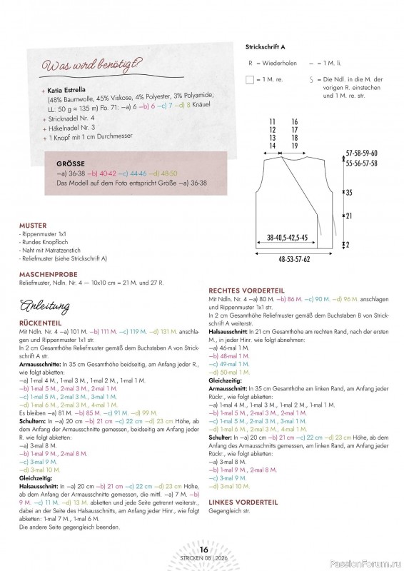 Вязаные проекты в журнале &laquo;Einfach Stricken №8 2026&raquo;