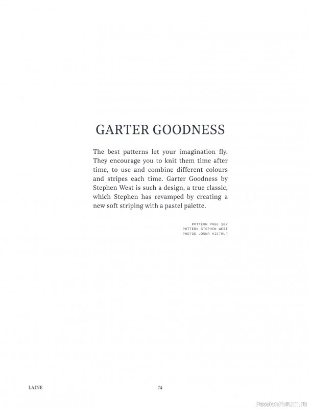 Вязаные проекты в журнале &laquo;Laine Magazine №1 2016 Autumn/Winter&raquo;.