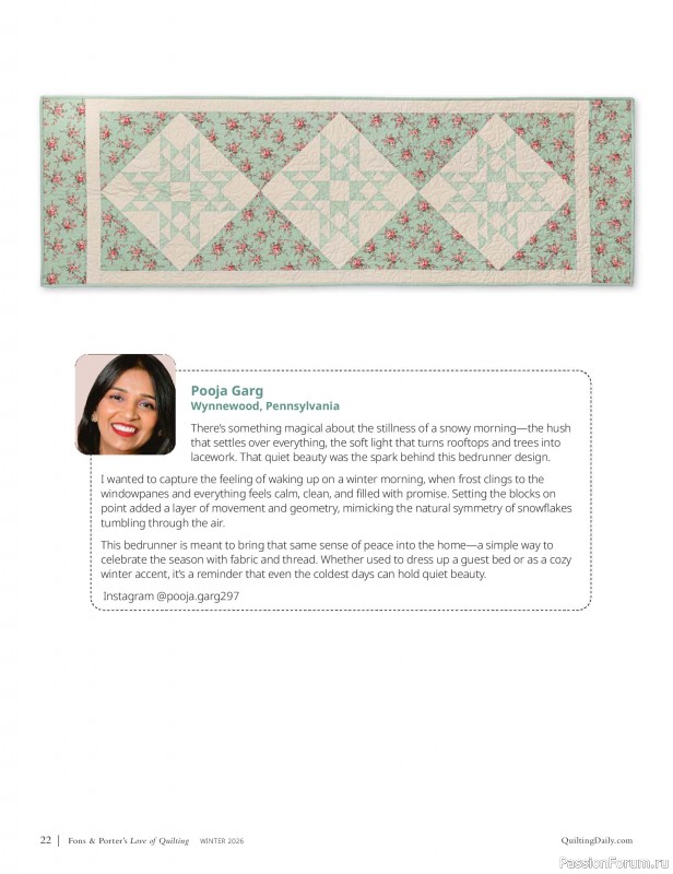 Коллекция проектов для рукодельниц в журнале «Fons & Porter's Love of Quilting - Winter 2026»