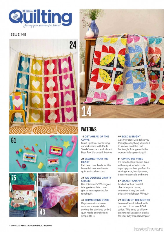 Коллекция проектов для рукодельниц в журнале «Love Patchwork & Quilting №145 2024»