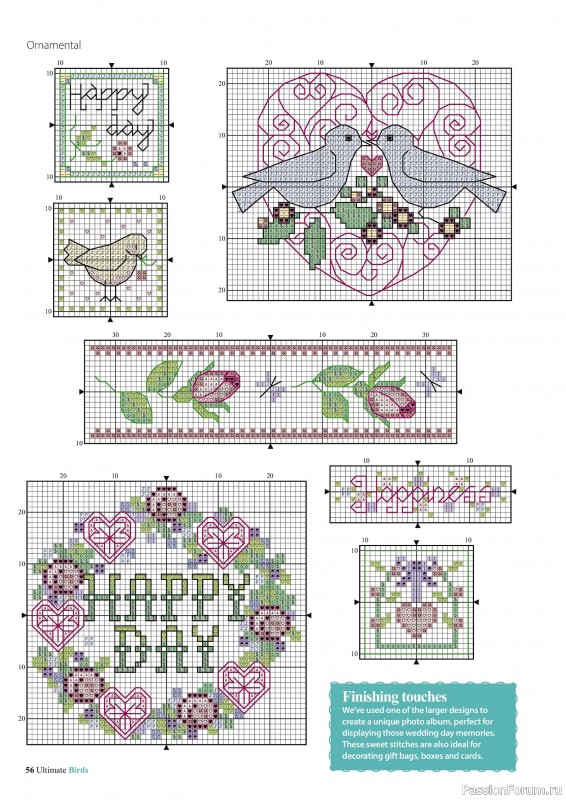 Коллекция вышивки в журнале «Cross Stitch Birds - March 2025»