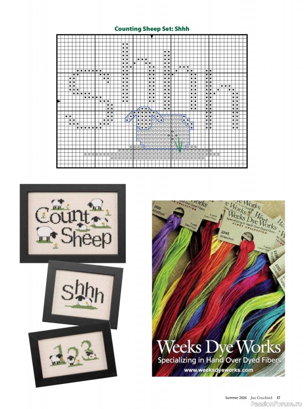 Коллекция вышивки в журнале &laquo;Just CrossStitch - Summer 2026&raquo;