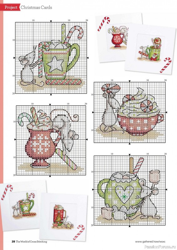 Коллекция вышивки в журнале «The World of Cross Stitching №338 2022»