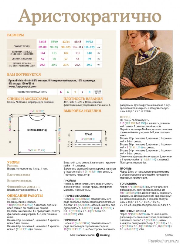 Вязаные модели в журнале «Knitting. Вязание №5 2026»