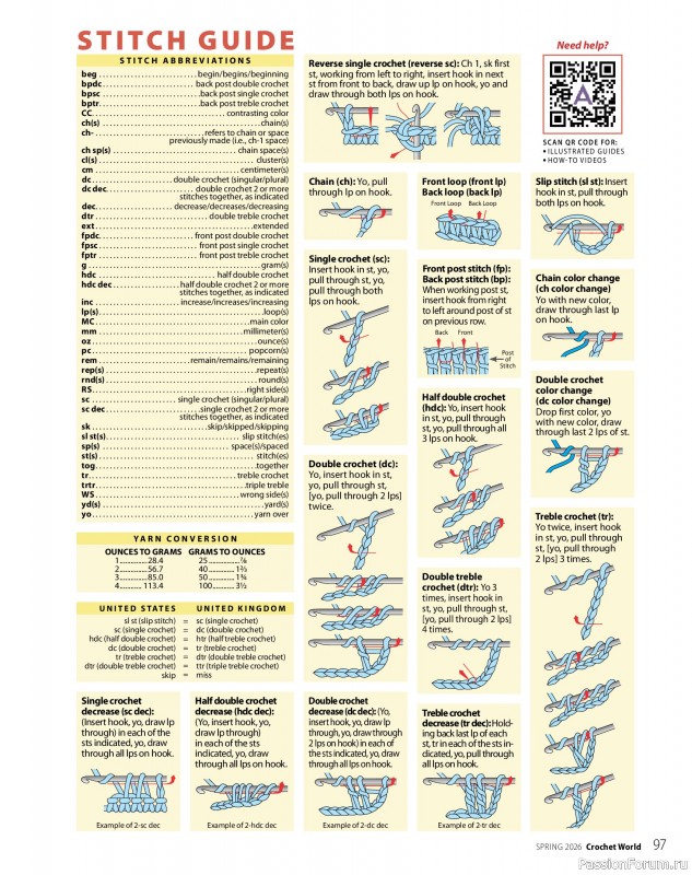Вязаные проекты крючком в журнале &laquo;Crochet World - Spring 2026&raquo;