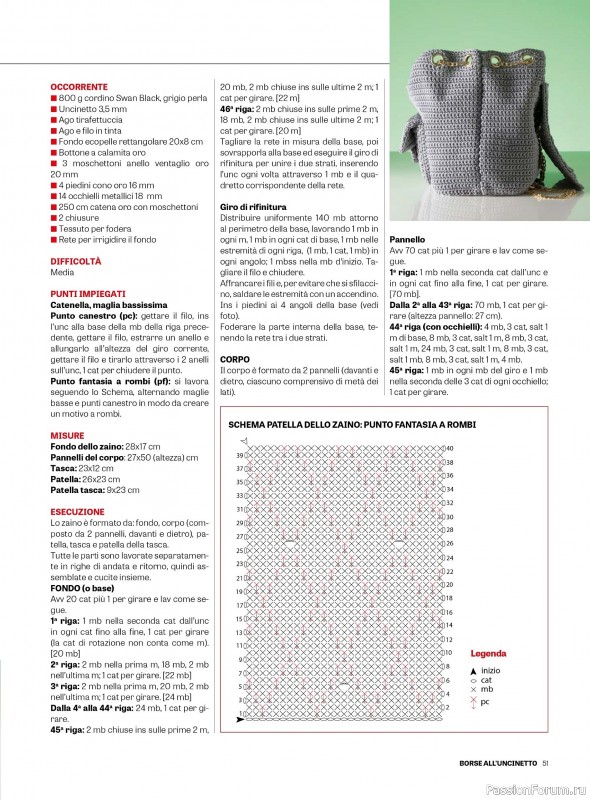 Вязаные проекты в журнале &laquo;Motivi all'Uncinetto Borse №1 2026&raquo;