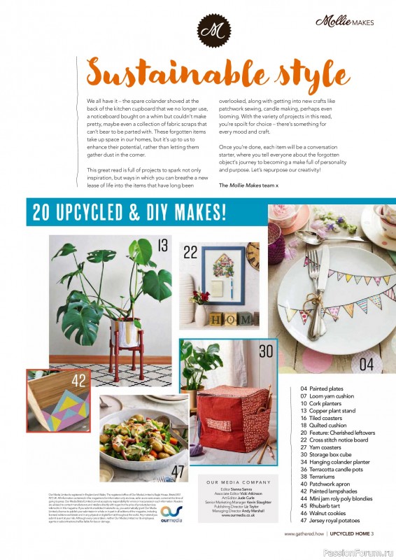 Коллекция проектов для рукодельниц в журнале «Mollie Make - Upcycled Home 2026»