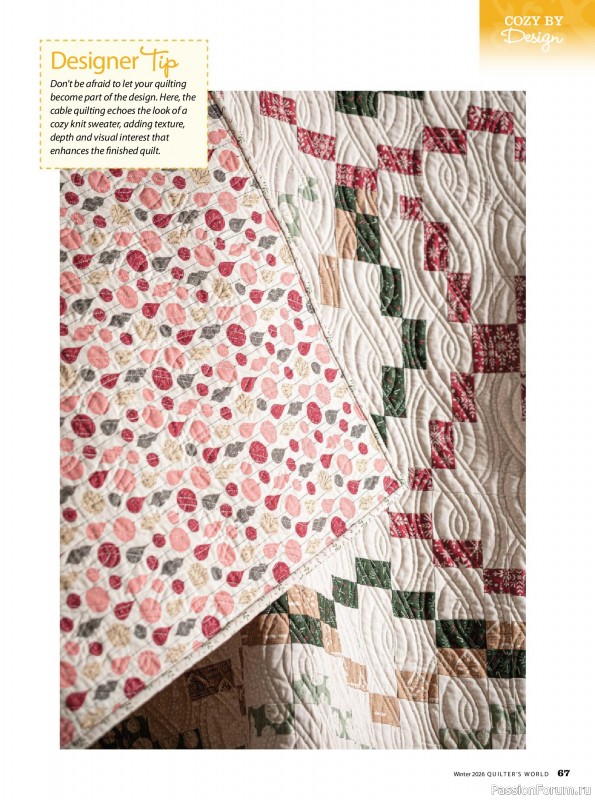 Коллекция проектов для рукодельниц в журнале «Quilter's World - Winter 2026»