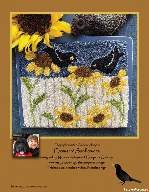 Коллекция вышивки в журнале «Punch Needle & Primitive Stitcher – Fall 2025»