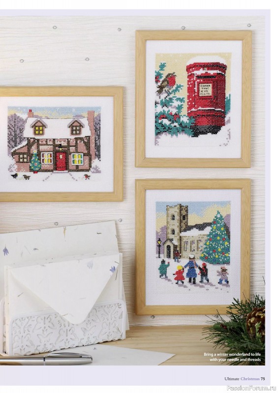 Коллекция вышивки в журнале «Ultimate Crossstitch Christmas №7 2025»
