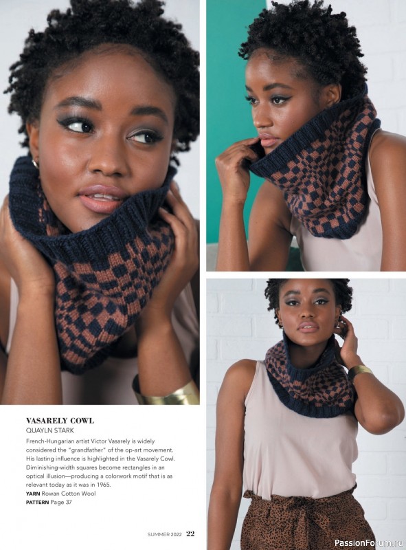 Вязаные модели спицами в журнале «Interweave Knits - Summer 2022»
