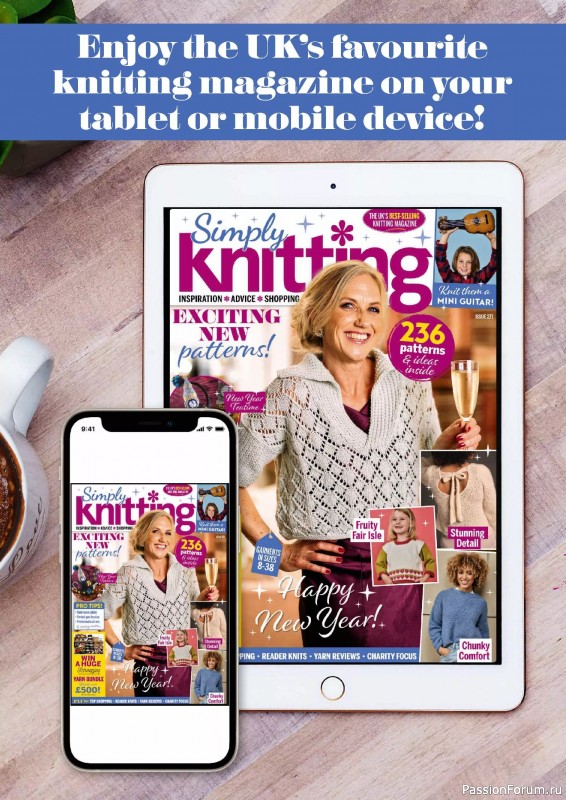 Вязаные проекты в журнале «Simply Knitting №271 2025»