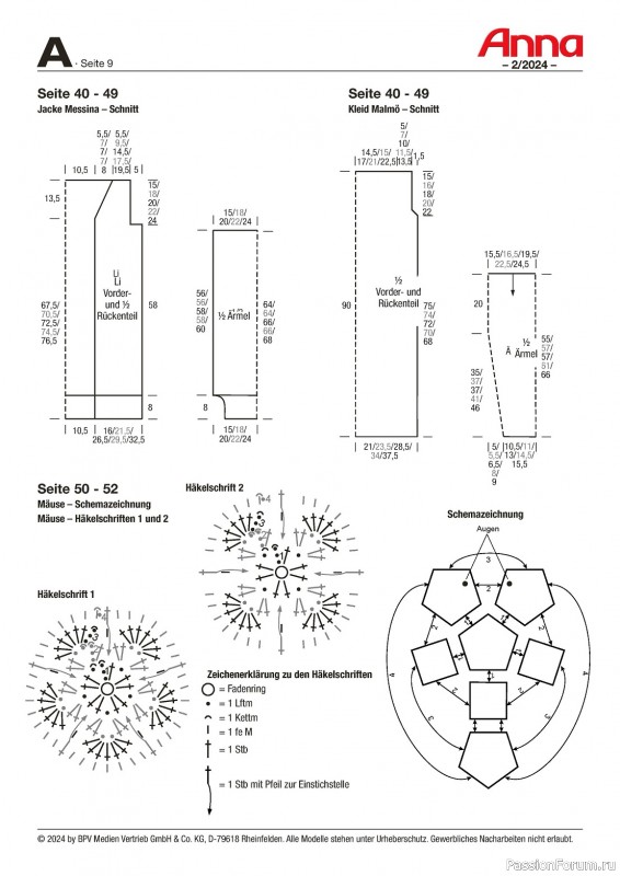 Коллекция проектов для рукодельниц в журнале «Anna №2 2024 Germany»
