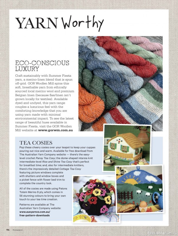 Коллекция проектов для рукодельниц в журнале &laquo;Australian Homespun - February-March 2026&raquo;