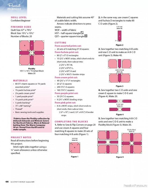 Коллекция проектов для рукодельниц в журнале «Quilter’s World - Summer 2025»