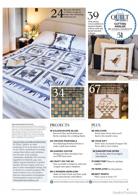 Коллекция проектов для рукодельниц в журнале &laquo;Todays Quilter №136 2026&raquo;