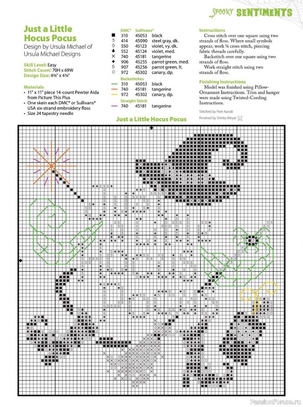 Коллекция вышивки в журнале «Just CrossStitch - Halloween 2022»