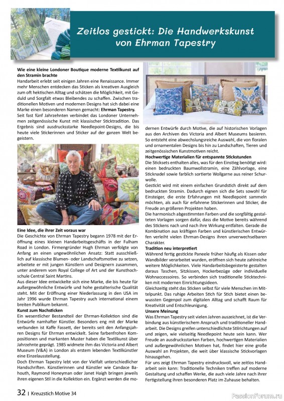 Коллекция вышивки в журнале «Kreuzstich Motive №34 2026»
