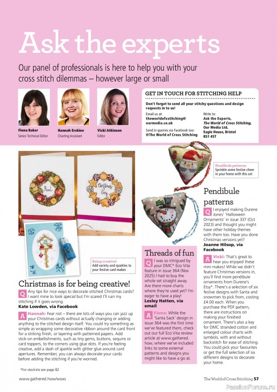 Коллекция вышивки в журнале «The World of Cross Stitching Special №366 2025»