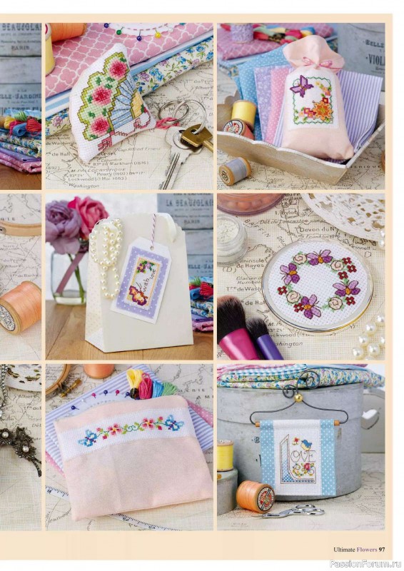 Коллекция вышивки в журнале «Ultimate CrossStitch Flowers - 2025»