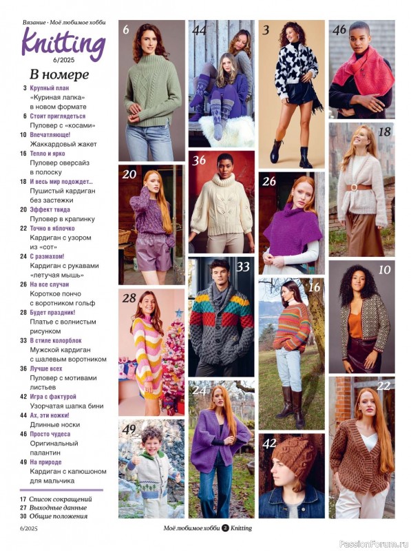 Вязаные модели в журнале «Knitting. Вязание №6 2025»